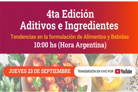 Cuarta Jornada de Aditivos e Ingredientes, un evento donde conocerá las tendencias en formulación