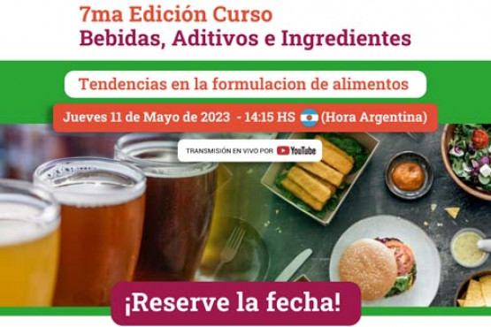 Red Alimentaria invita a la 7ma Edición del Curso de Aditivos, Ingredientes y Bebidas